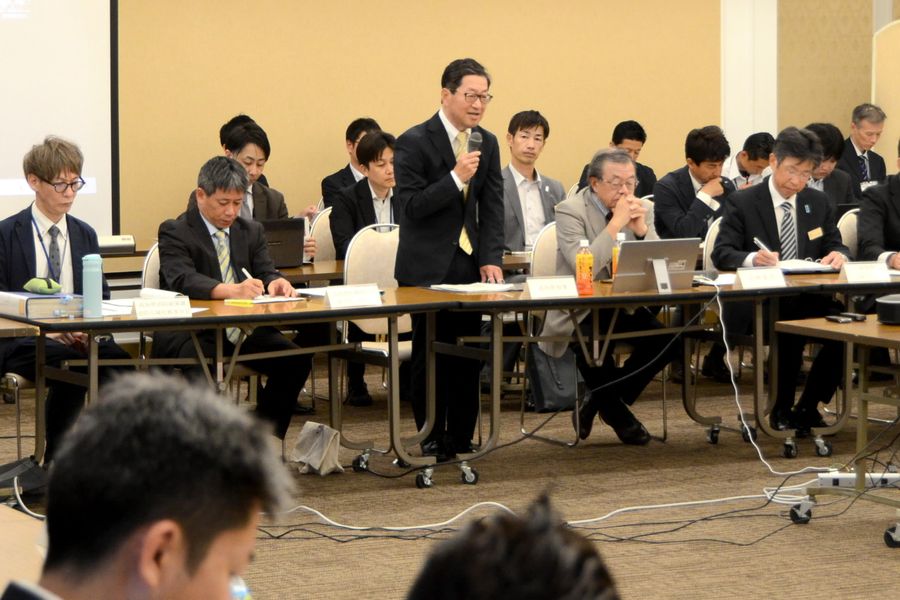 浜田知事や市町村長が「県一消防」について議論した実務協議会（高知市本町５丁目の高知会館）