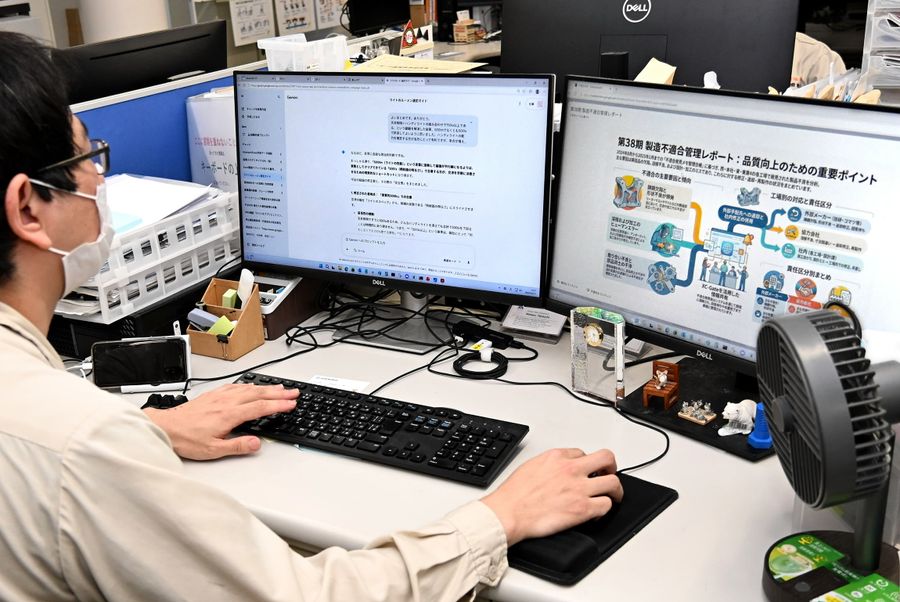 製品の不具合情報を生成ＡＩでデータベース化し、解決などに活用している垣内（南国市岡豊町中島）