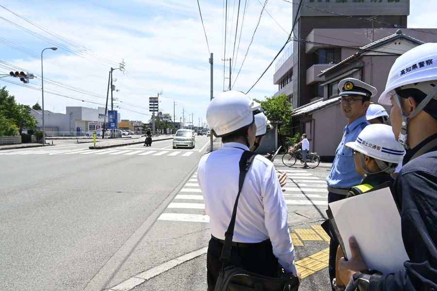 死亡事故が起きた場所で行われた現場診断(南国市大埇甲)