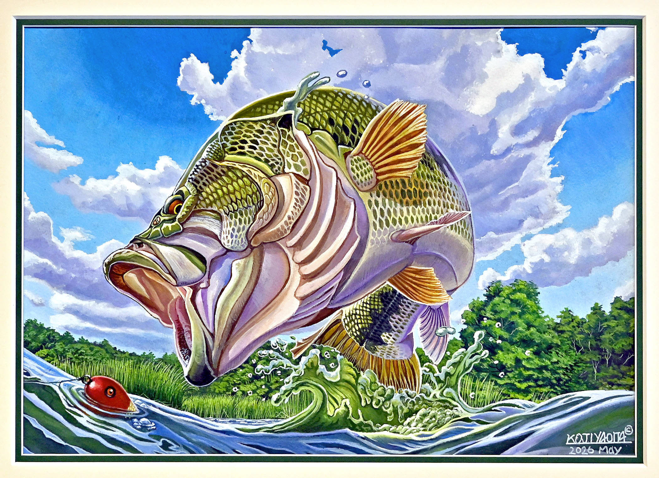 フィッシュアートの名手が描いた怪魚は！？ 八百板浩司さんがアカメ