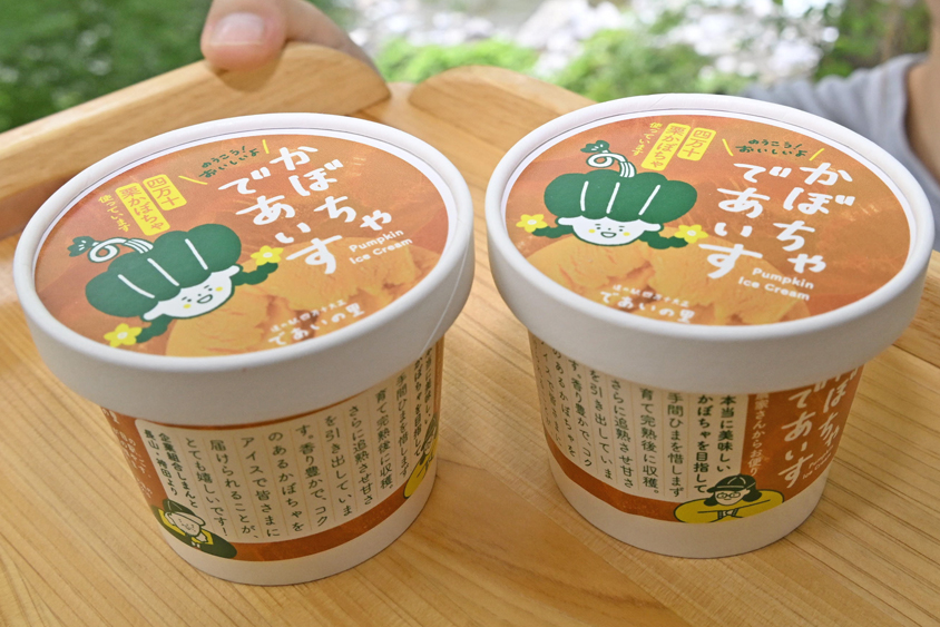 高知県四万十町産の栗カボチャがアイスに どんな味？ 道の駅四万十大正