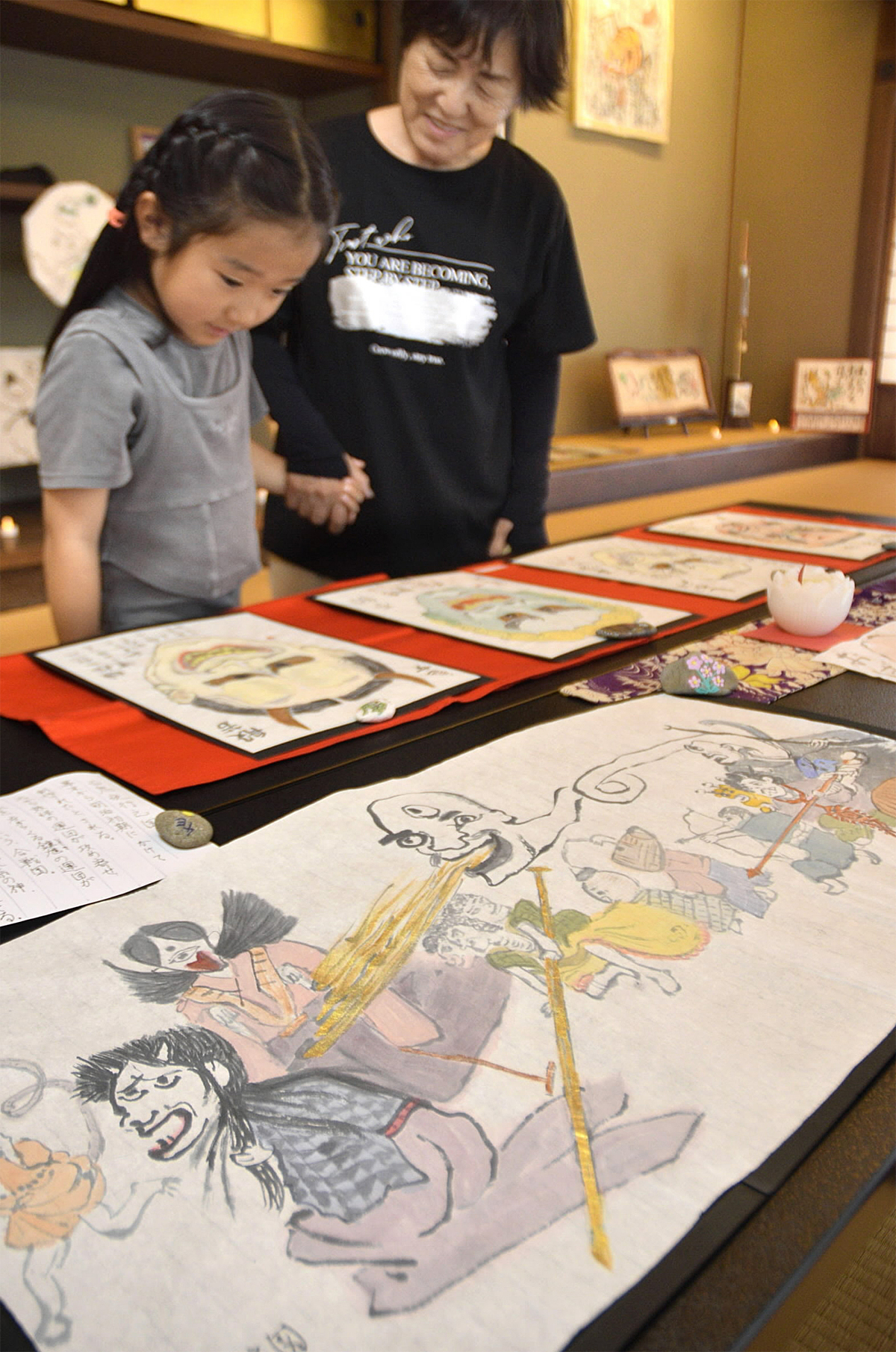 山姥、のっぺらぼう、オリジナル妖怪も？「お化け絵手紙」自由な発想で
