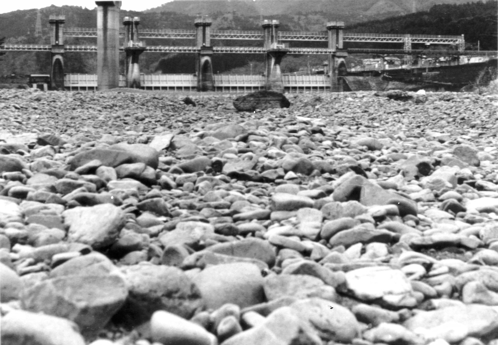 水石　四万十川石　台2枚有り 1998年 干上がった四万十川―《あの日あの時》ちいきのおと(291