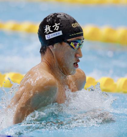 競泳、大橋信が短水路日本新 男子２００メートル平泳ぎ