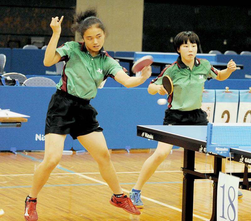 全国高校総体 明徳の高田 岡田が卓球女子ダブルスで準優勝 高知新聞