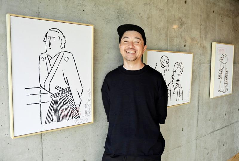 酒テーマに龍馬ら40点 イラストレーター長場さん 四国初個展 高知新聞