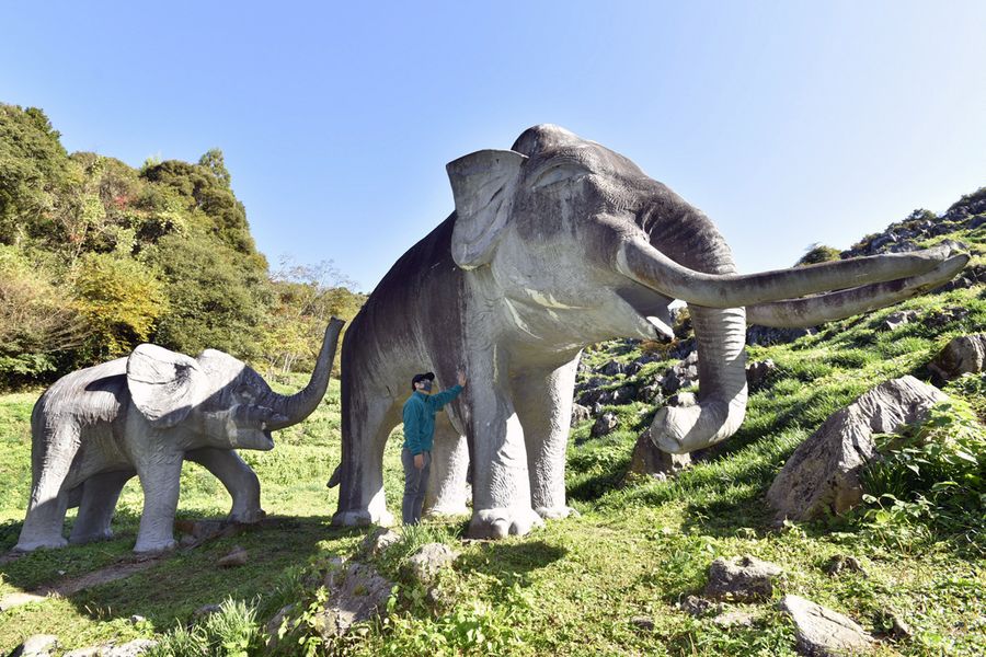 巨大なナウマン象の像