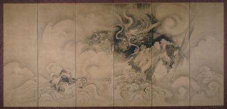 屏風虎 と龍 4枚大型