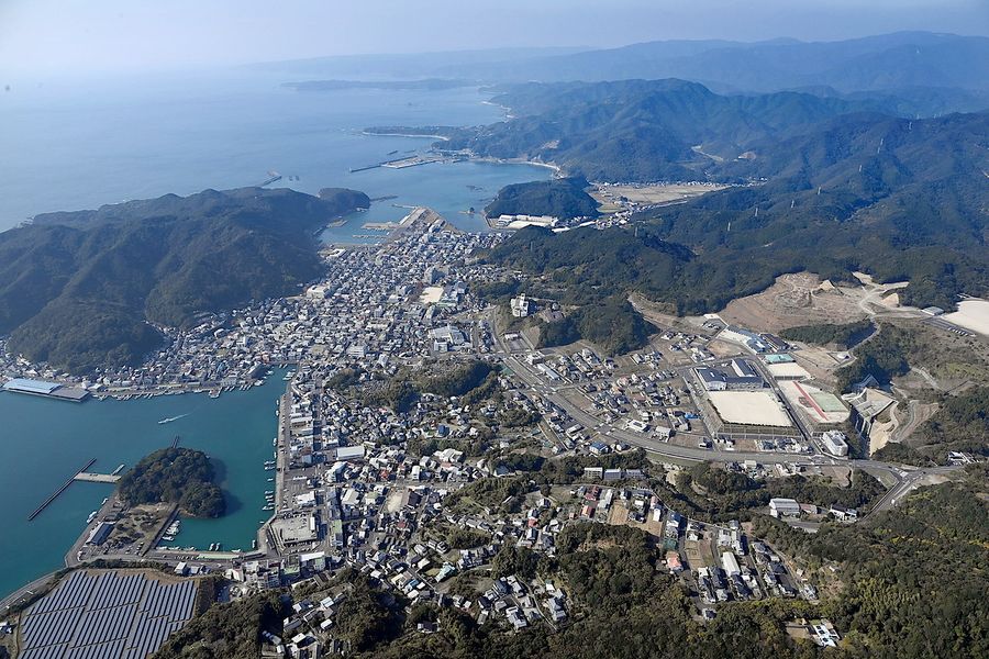 33ヘクタール小さくなった土佐清水市。海岸線が入り組んでいるのが原因という(佐藤邦昭撮影)