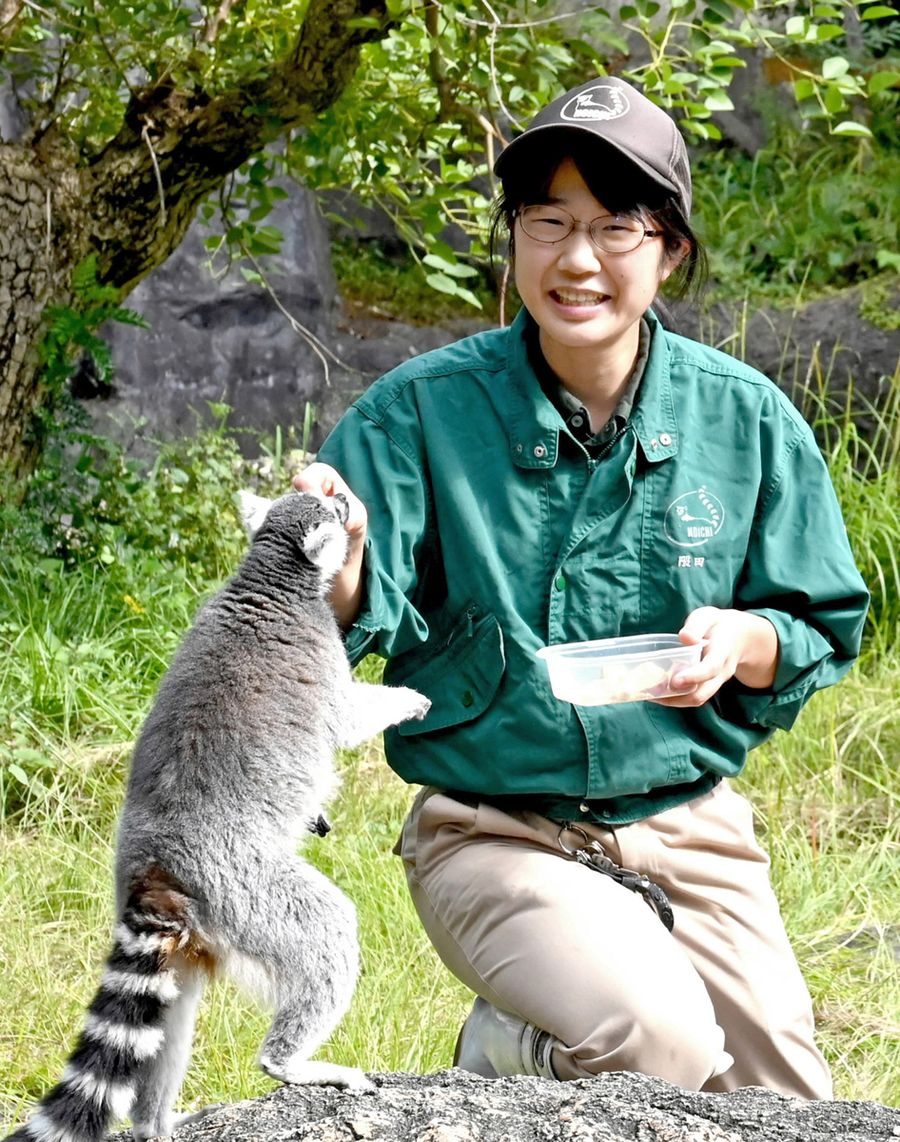 「園のテーマのように、人も動物もいきいきとした環境を目指す」と話す隈田夏子さん（香南市の県立のいち動物公園）