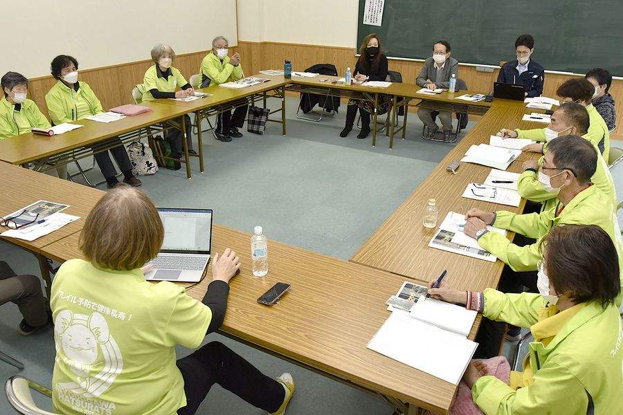 中山間地域の地域交通について考えた座談会（仁淀川町の大崎地域集会所）