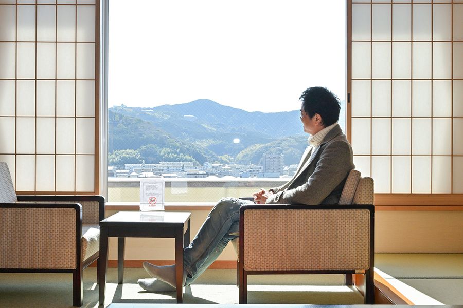 上町２丁目の城西館。竜二の実の父である暴力団組長が、竜二の祖母に身の上を打ち明けた「城東館」のモデルになりました