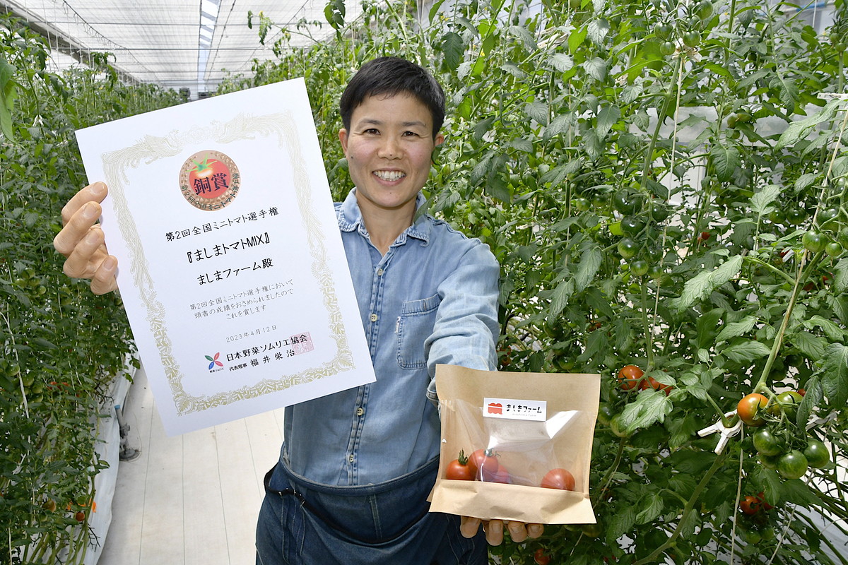 高知・佐川町のミニトマト全国「銅」 真島さん、改良重ね出品 「果肉