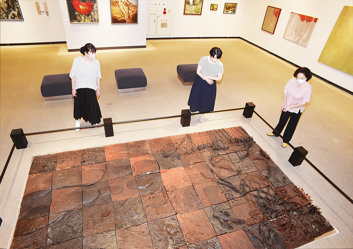 絵画美術高知県画家谷是作ヴェネチアの運河直筆肉筆作品在銘栞額装