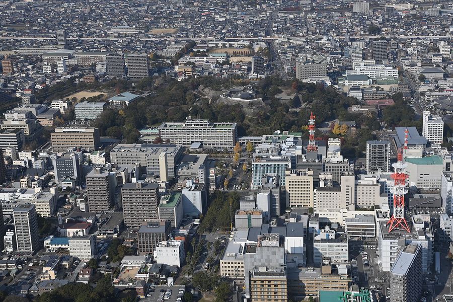 ２０２０年の高知城周辺