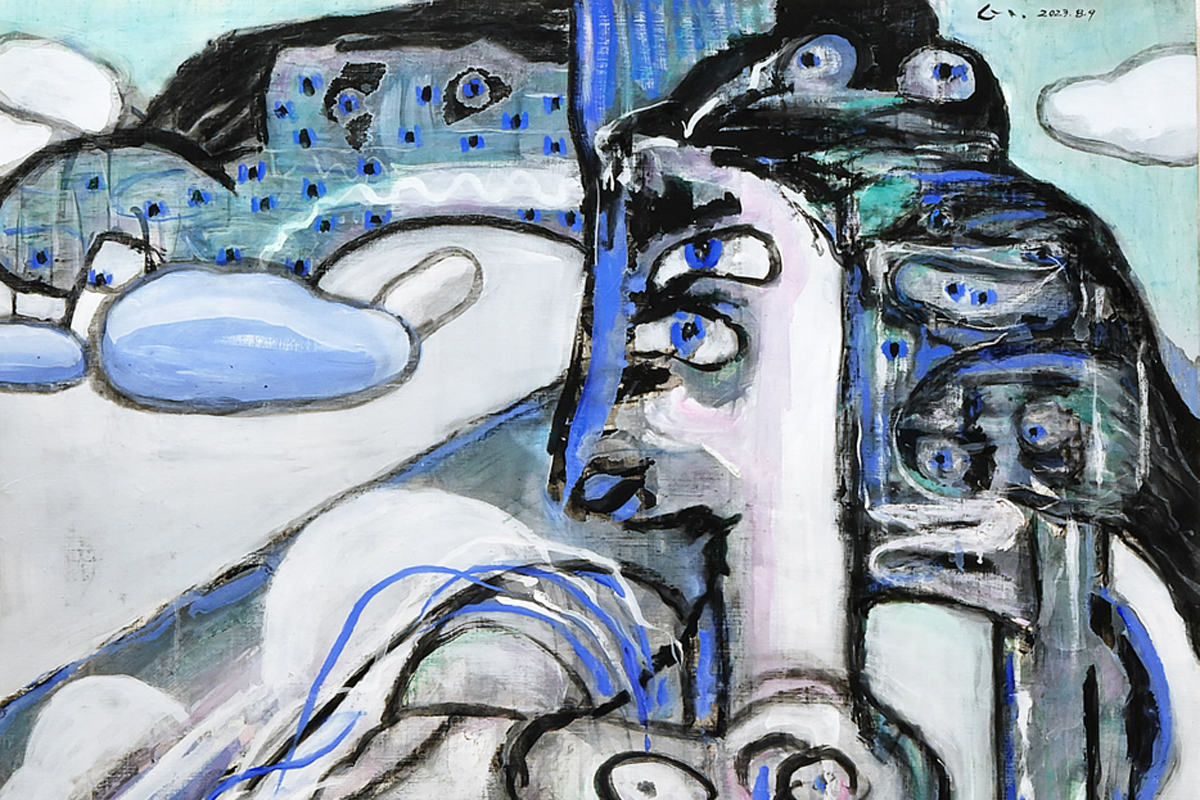 心に潜む欲求 抽象的に表現 山本啓三絵画展 8／27まで 高知市