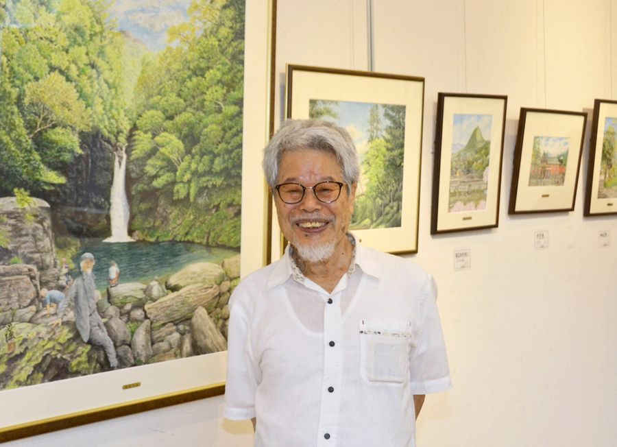 「これまで出会った高知の人たちに感謝です」と語る野並允温さん（いの町の紙の博物館）