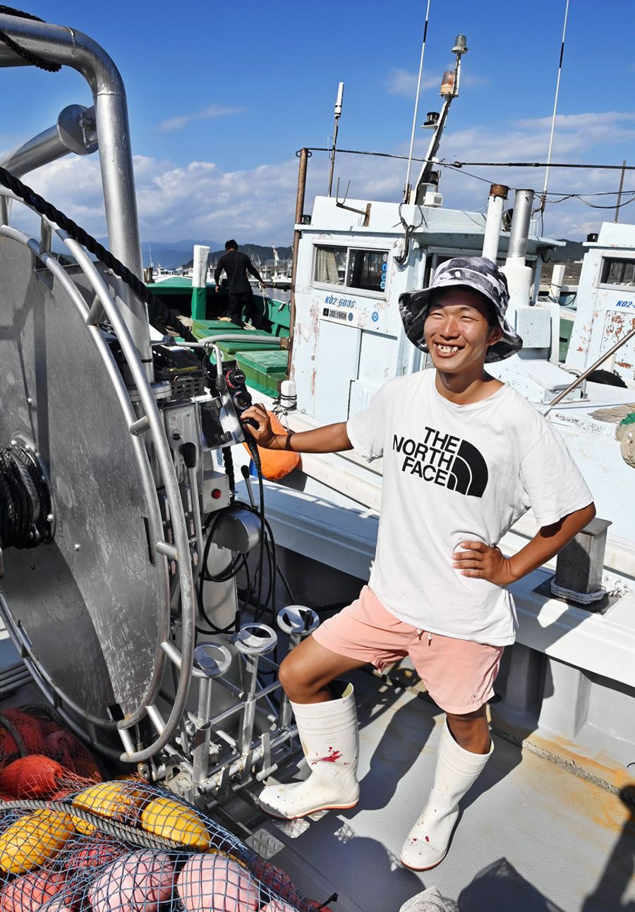 「漁が好き。もっと獲りたい」という中平秀人さん（高知市浦戸）