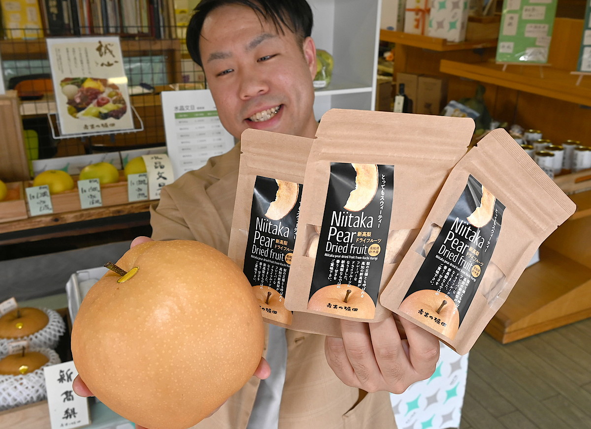 新高ナシのドライフルーツいかが？ 香りと甘さをぎゅっと凝縮 悩みの種