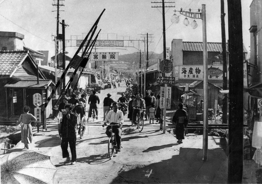 愛宕町踏切　１９５５年
