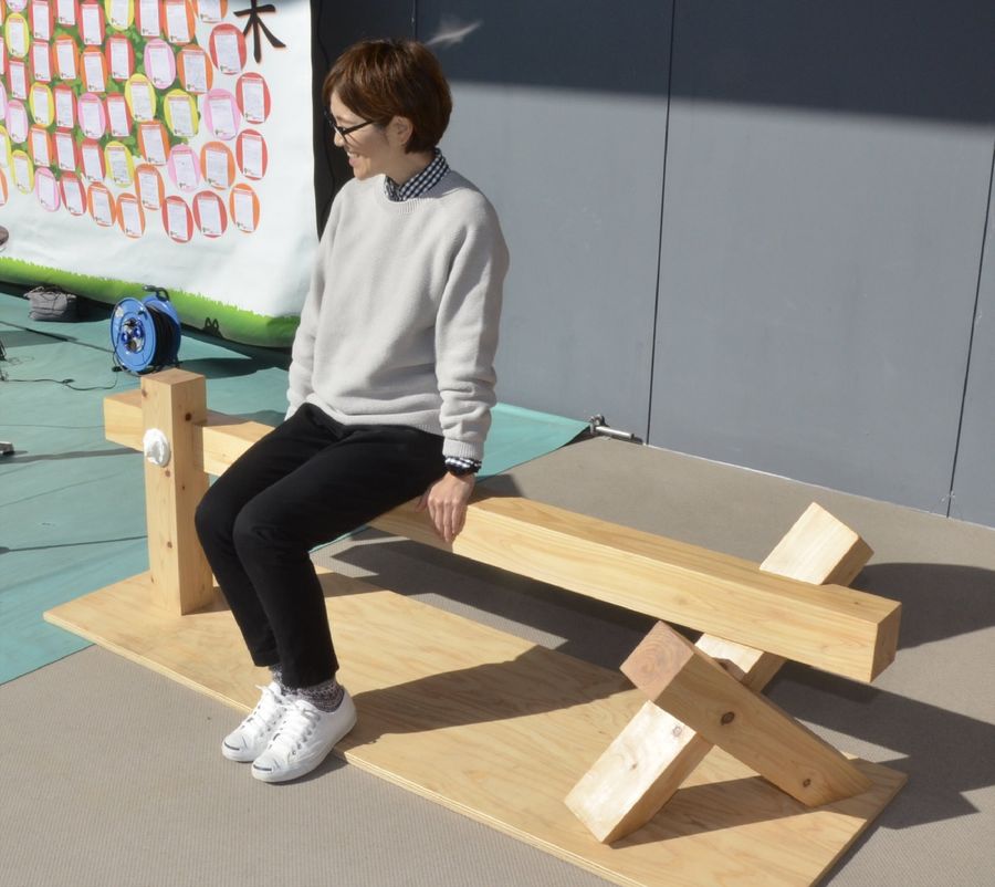 隈研吾さんがデザインしたモマベンチ（四万十町の海洋堂ホビー館四万十）