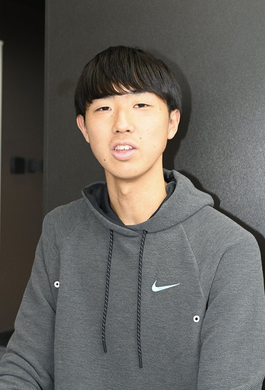 「今後も結果を残せる選手に成長したい」と話す岸本遼太郎（広島市内）