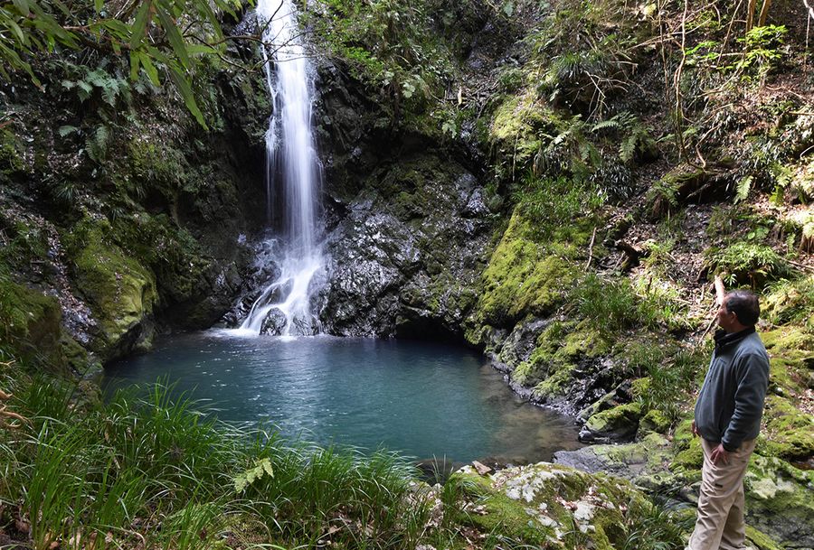 最も大きい下女カ瀑。自然の美に癒やされる（写真はいずれも高知市七ツ渕）