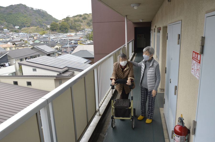 住民の互助グループができたしなねハイツ（高知市一宮東町）