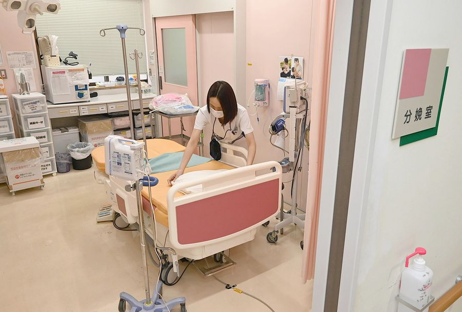 ９月末でお産の扱いをやめるＪＡ高知病院の分娩（ぶんべん）室（南国市明見）