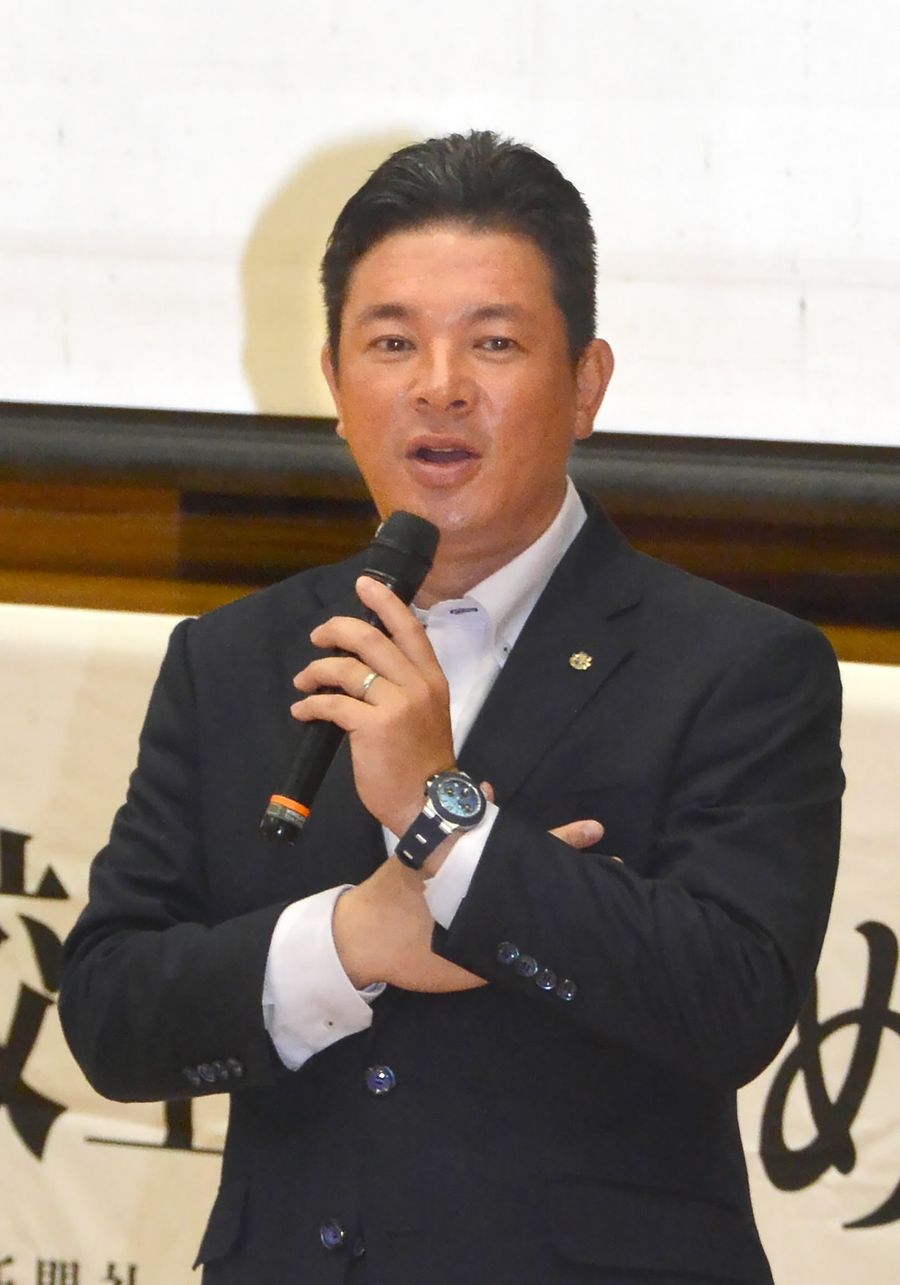 失敗から学ぶことの大切さを説いた仙台育英高校野球部監督の須江航さん（南国市東崎の高知農業高校）