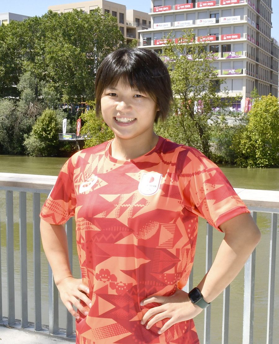 「いつも通りやるだけ」と優勝へ力を込める桜井つぐみ（パリ市内の選手村）