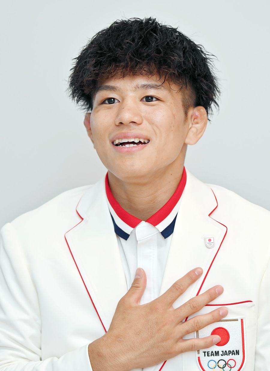 「4年後も絶対出たい。お祭り男の血が騒ぎ出します」と力を込める清岡幸大郎選手(高知新聞社=森本敦士撮影)