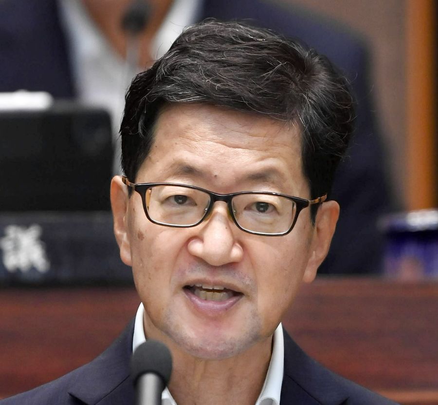 所信表明する浜田知事