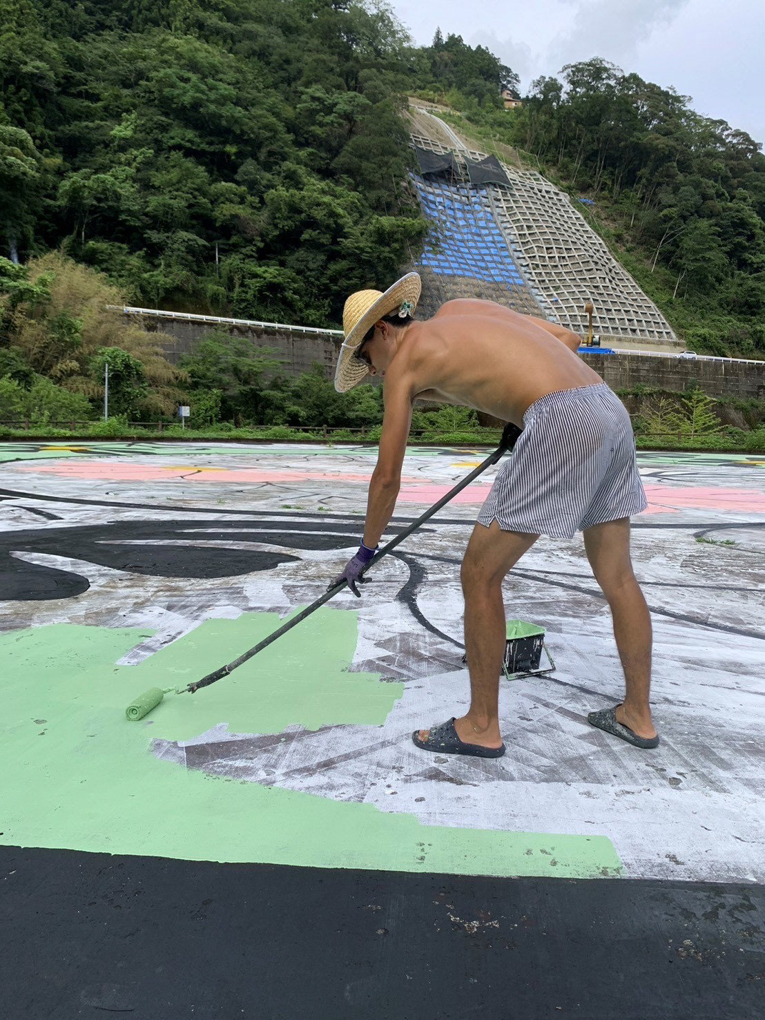 直径40メートルのマンホール！？ コスモスの巨大地上絵 越知町の大桐