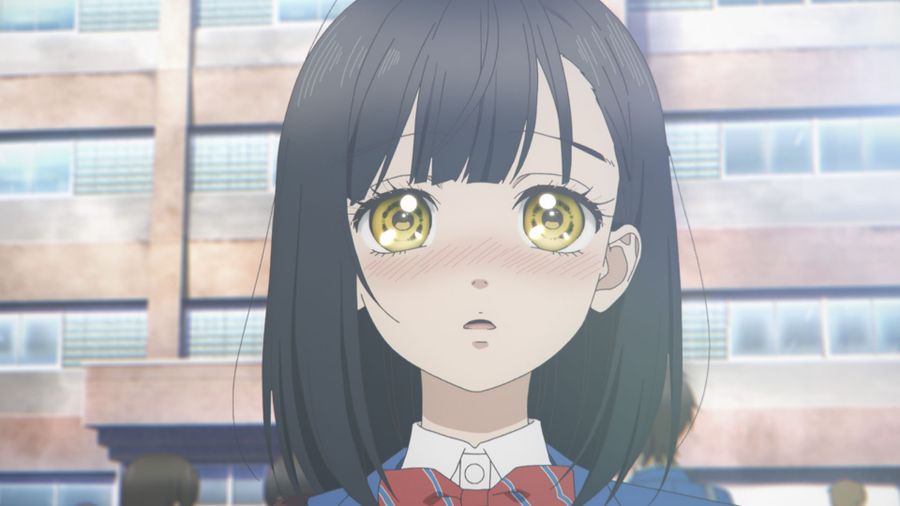 アニメ「ハニーレモンソーダ」より。主人公の石森羽花(ⓒ村田真優/集英社・ハニーレモンソーダ製作委員会)