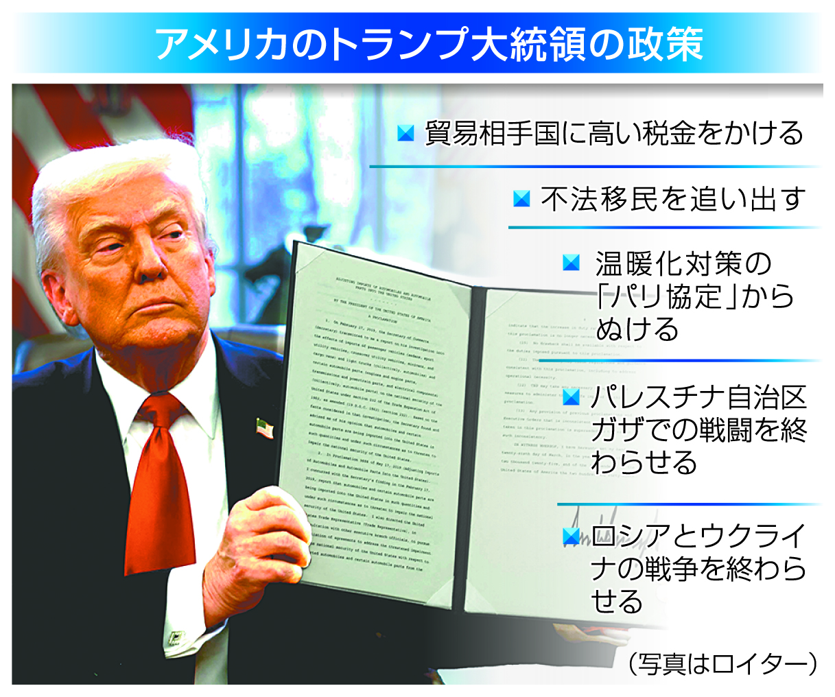 ニュース解説】トランプ大統領就任から3カ月 外国産の商品に高い税金