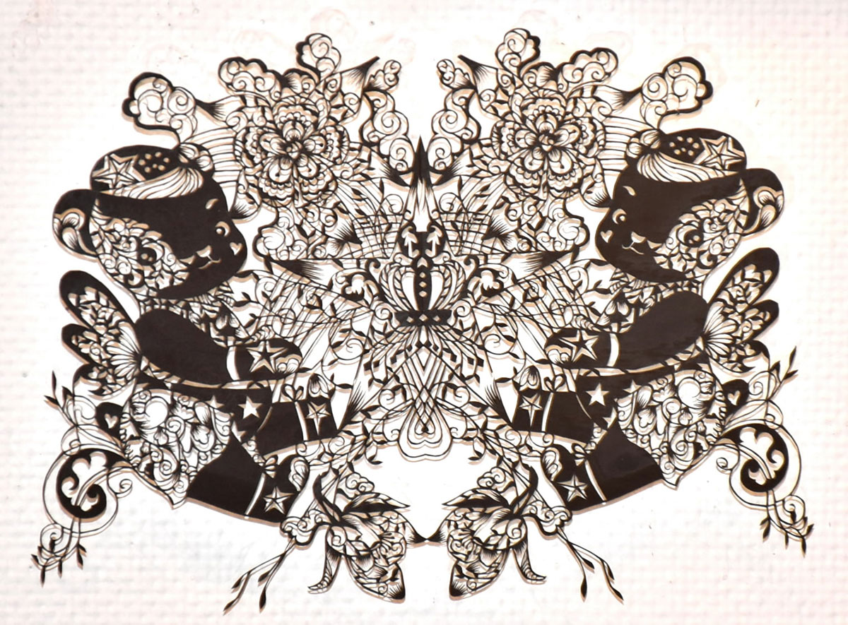 平和への祈り込め 「アメリカンドリーム」蒼山日菜―切り絵「7人の