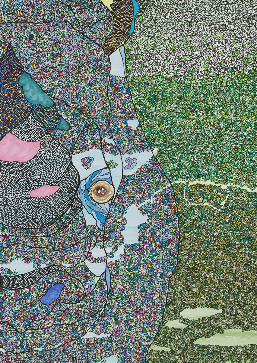 「誰が見ても凄い絵」 円周率4883桁が超カラフルなアートに障害者の国際絵画展で高知