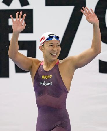 100m平、鈴木聡美が大会新V 国スポ競泳成年、村佐達也も勝つ