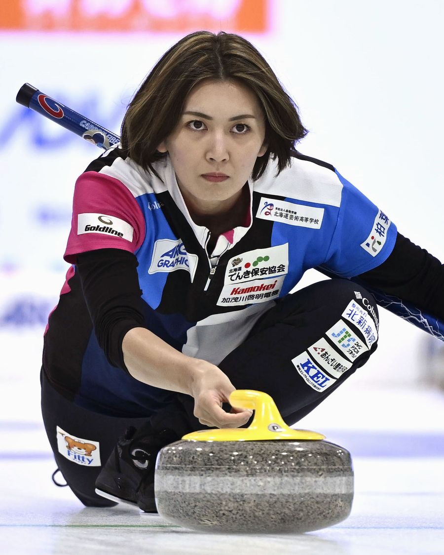 カーリング女子4人制で五輪出場を目指す吉村紗也香選手=9月、稚内市みどりスポーツパーク