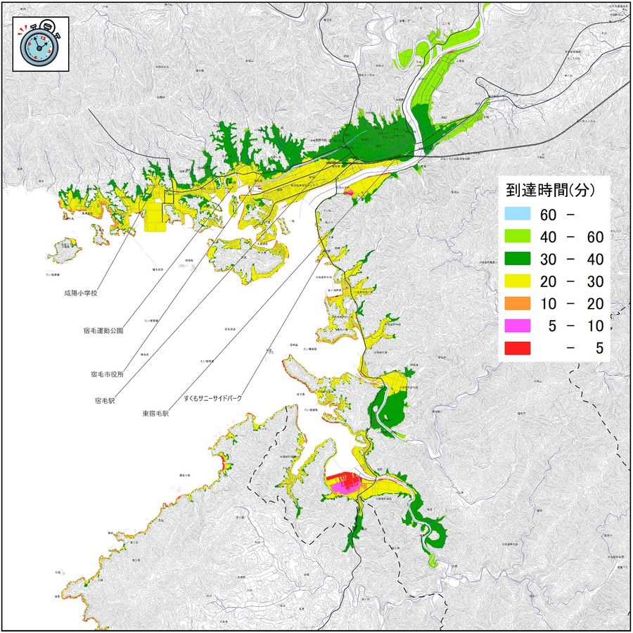 ▲市中心部周辺