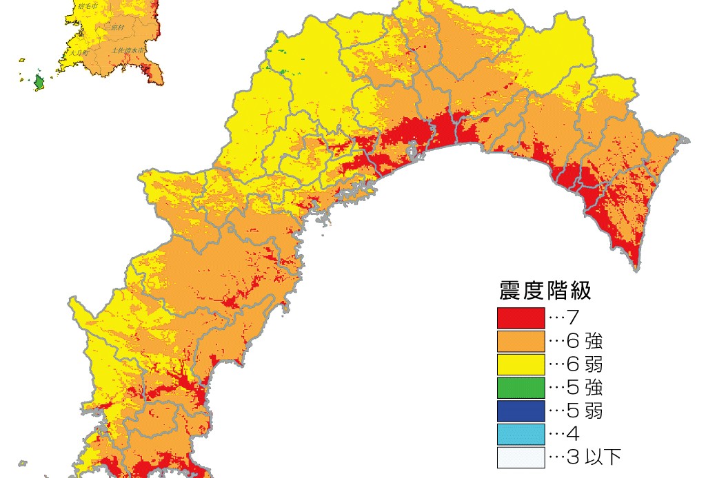 最大震度7」33市町村に拡大 津波浸水面積は微減 高知県が南海トラフ