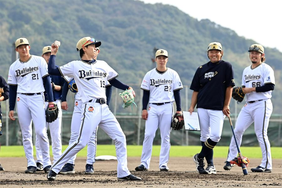 オリックスの2024年秋季キャンプから(高知市の東部補助グラウンド)