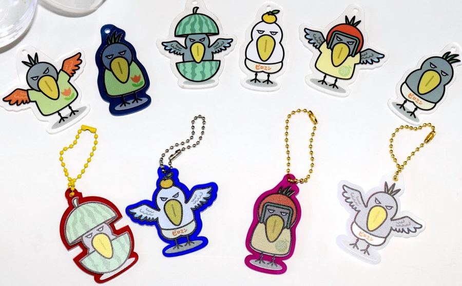 香南市の特産品の野菜や果物とコラボさせた、かわいらしいデザイン