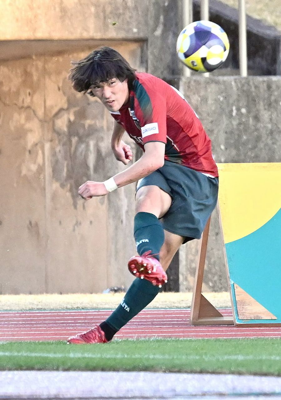 最多得票の上月翔聖。「攻守」や「全力プレー」に高い評価（１１月のザスパ群馬戦より）