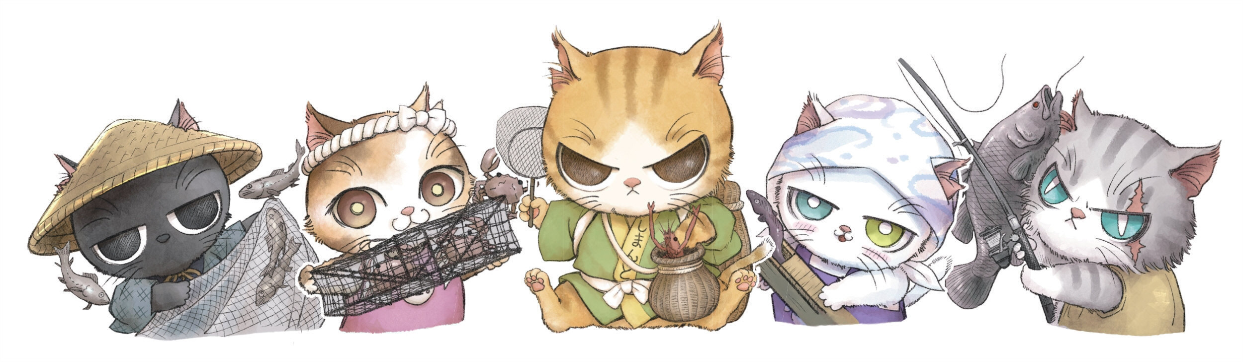 5匹の「ニャンコ」名前決定 四万十市観光協会キャラ 漫画家、井上淳哉