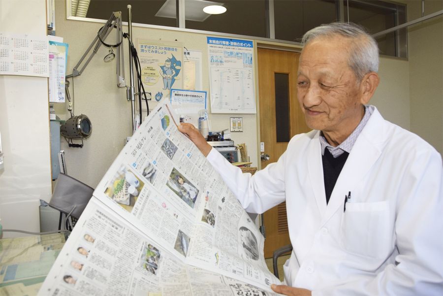 「キス釣りは今も続けています」と話す仁木伸二さん(東洋町野根)