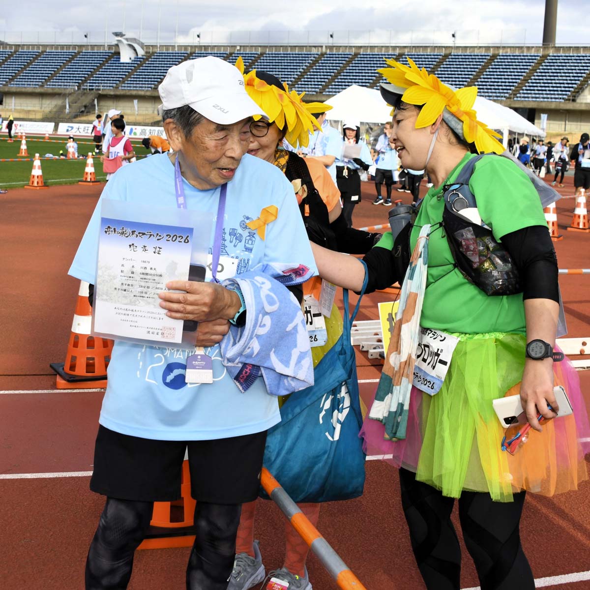 85歳以上なら優勝やね」 今大会の最高齢、横浜市の男性も歳完走―高知