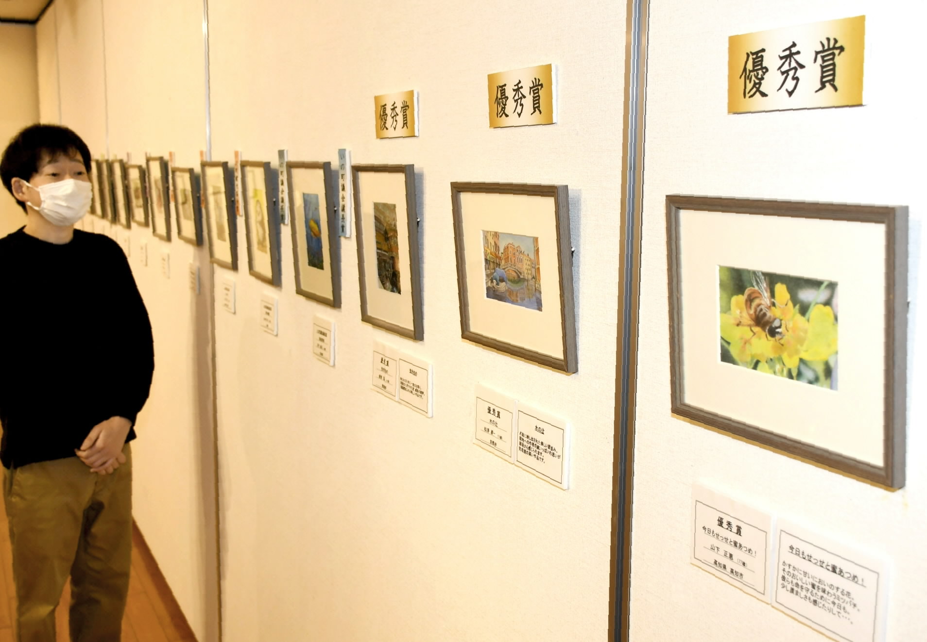 土佐和紙でこんな写実絵が？ いの町紙の博物館で「はがき絵展」468