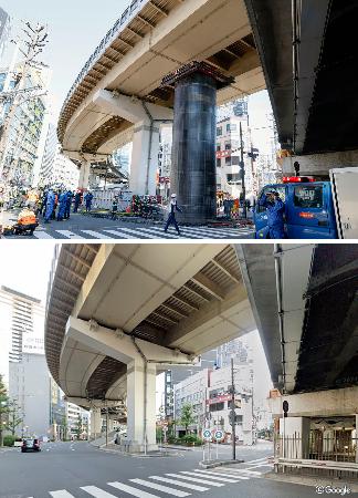 大阪繁華街で管13メートル隆起 地下水圧加わったか | 高知新聞